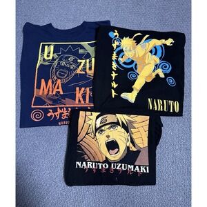 Naruto Shippuden Collection Naruto Uzumaki T-Shirt Lot of 3 Size XL